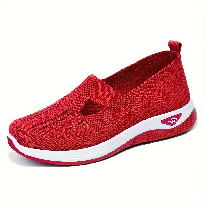Orthopedic Shoes for Women,Women's Go Walking Slip on Foam Shoes Arch Support Woven Breathable Soft Sole Shoes