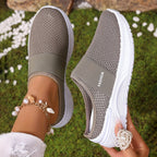 Summer Air Mesh Slip On Trainers | Comfort Open Back Casual Walking Footwear
