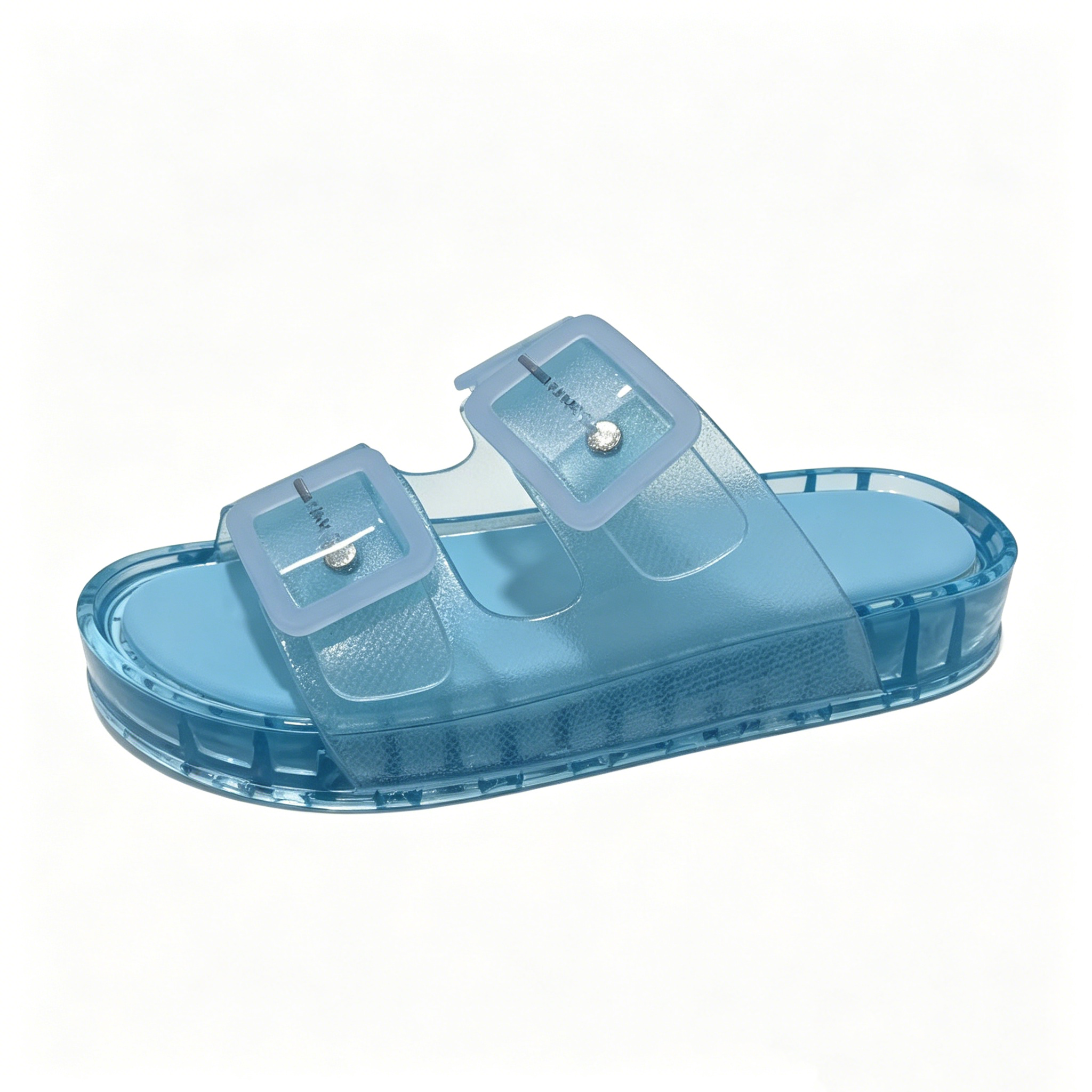 Summer Essential Jelly Slides | Trendy Transparent Buckle Sandals for Women