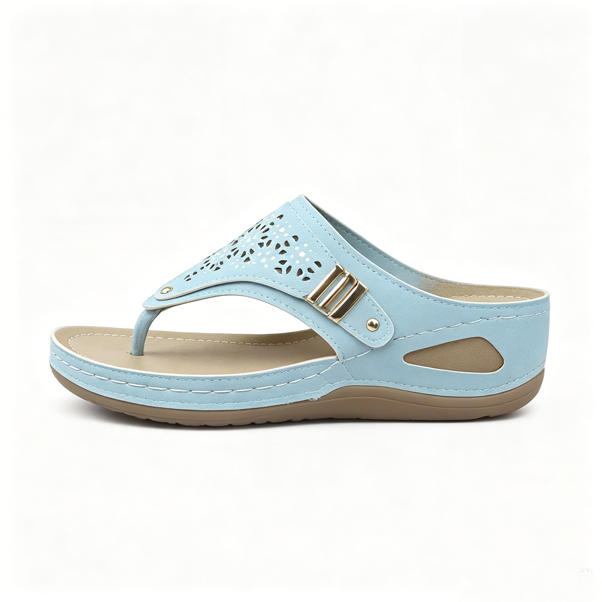 Flip Flops for Women Wedge Sandals with Arch Support Wedge Heel Vintage Wide Width Sandals