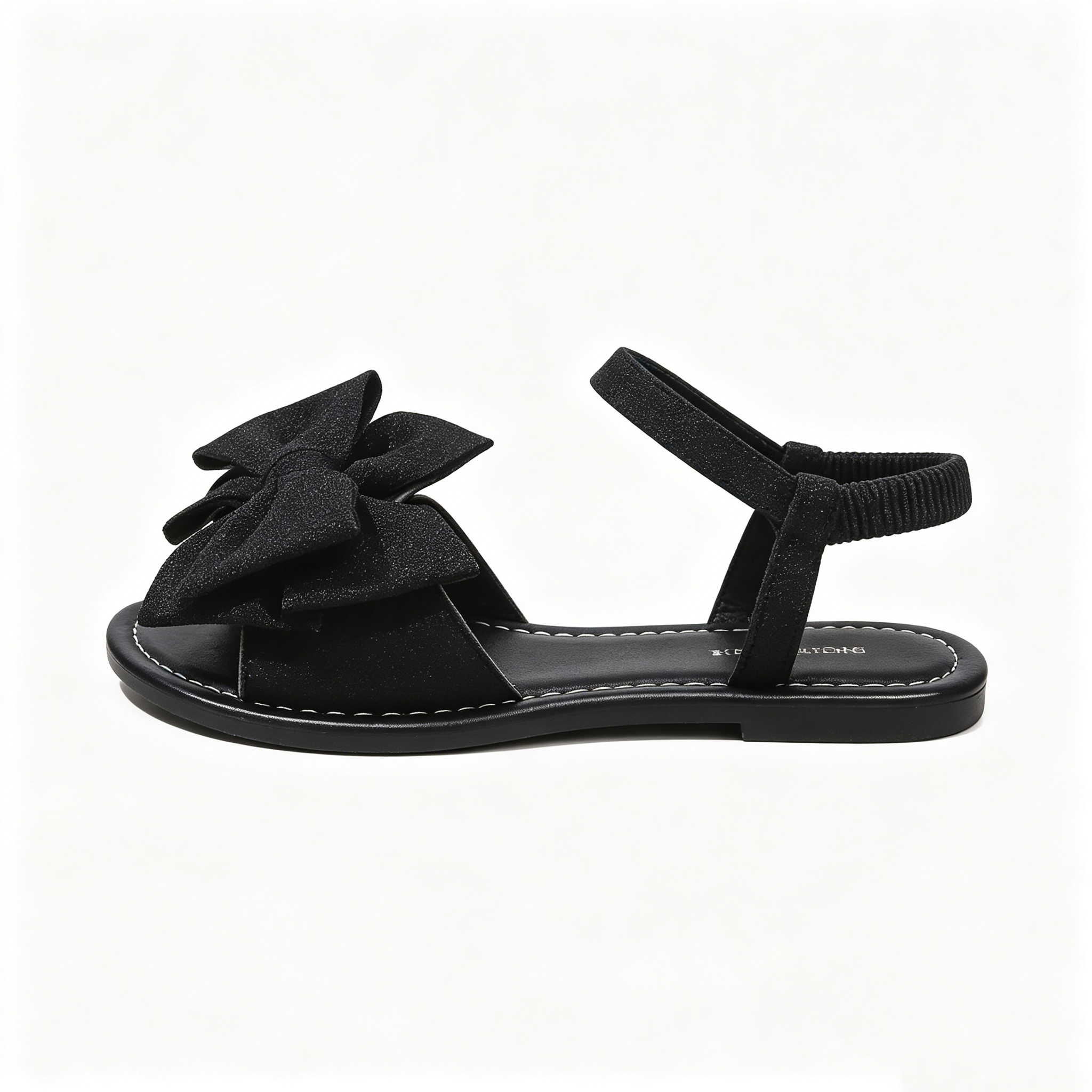 Cute Fabric Bow Elastic Back Strap Sandals for Beach & Casual Summer Outfit