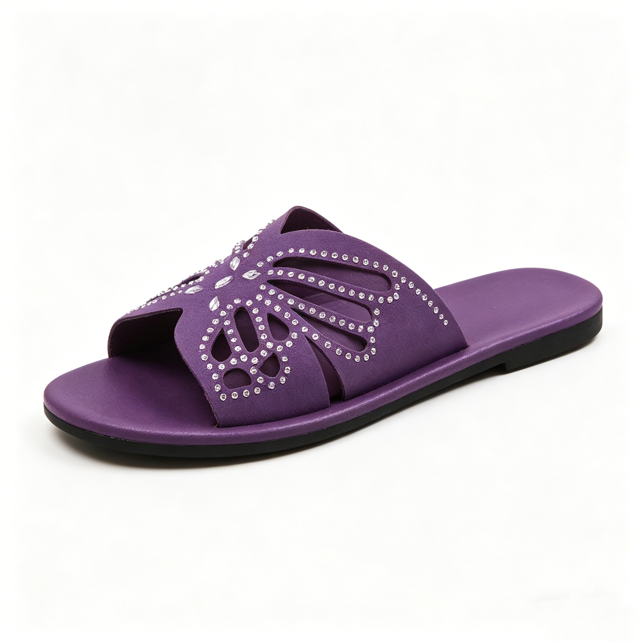 Women's Hollow-Out Rhinestone Slide Sandals, New Summer 2026