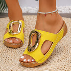 Summer Comfort Wedge Slippers with Non-slip Sole