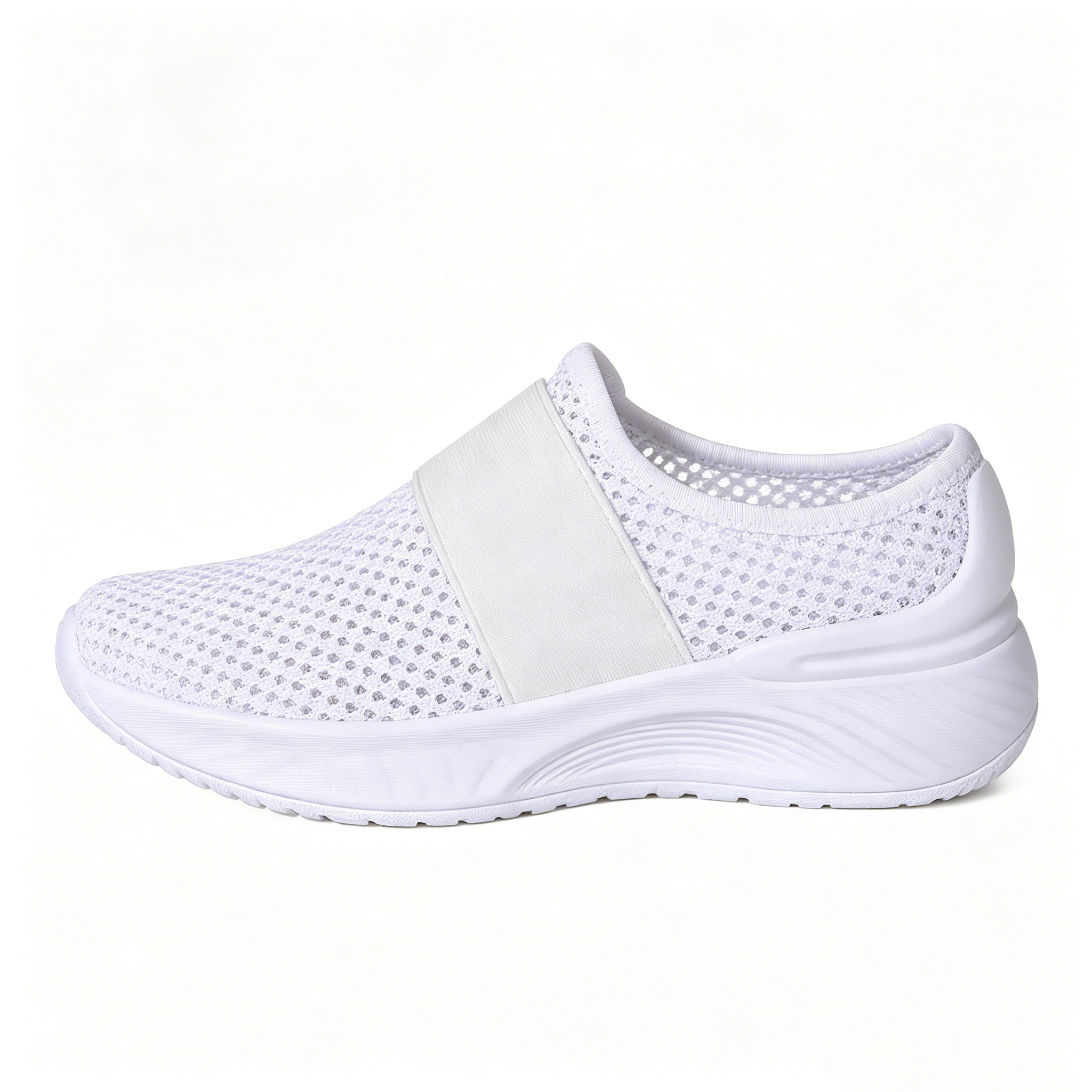 Summer Air Mesh Slip On Trainers | Comfort Open Back Casual Walking Footwear