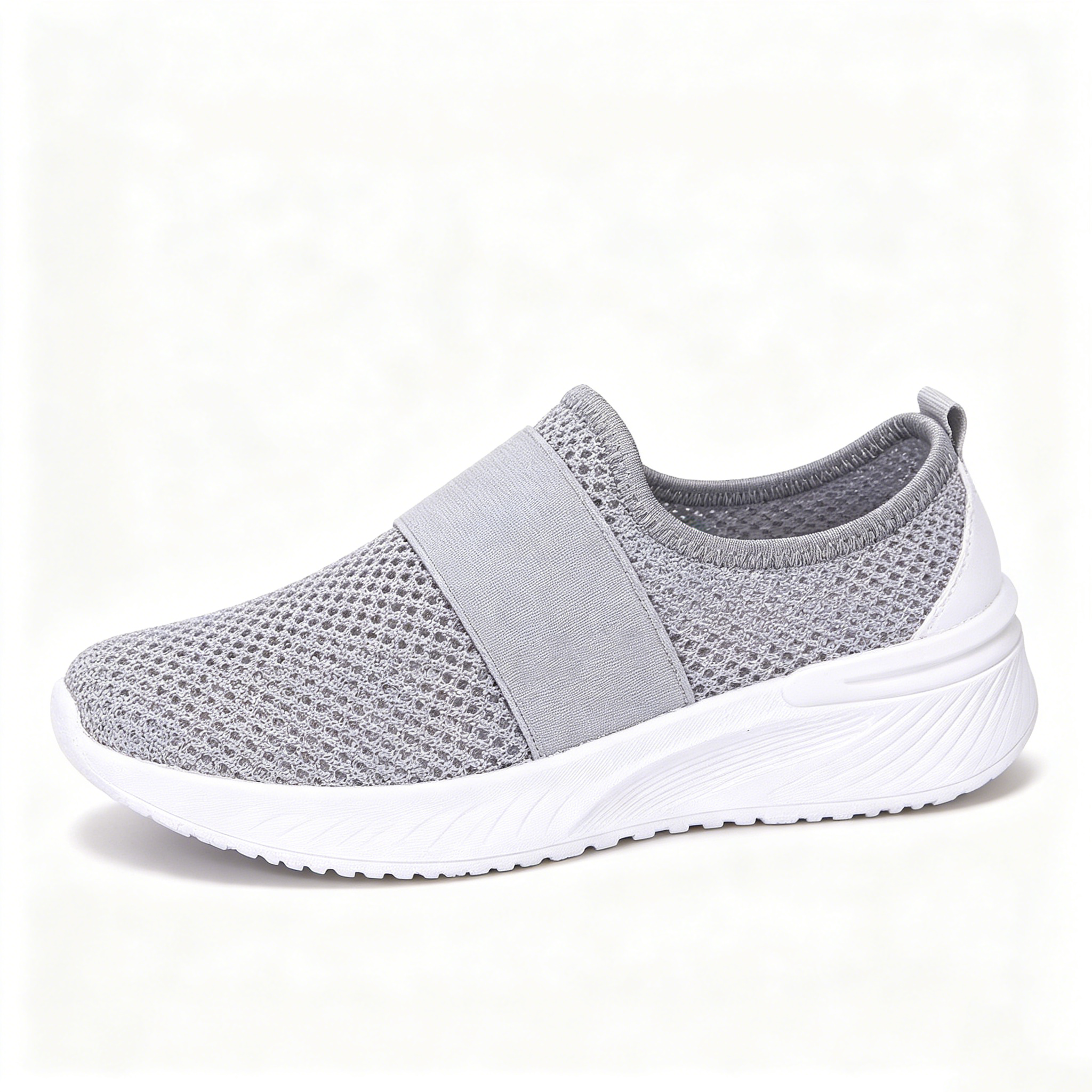 Summer Air Mesh Slip On Trainers | Comfort Open Back Casual Walking Footwear