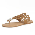Women's Rhinestone Embellished Butterfly Flat Sandals