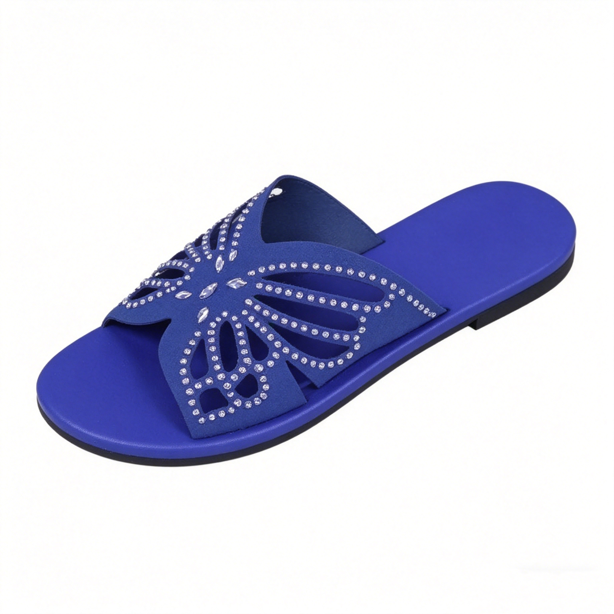 Women's Hollow-Out Rhinestone Slide Sandals, New Summer 2026