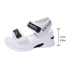 💝Summer Sale⭐❤2026 Summer Women's One Strap Hook & Loop Wedge Platform Sandals Fashion Versatile Beach Casual Shoes