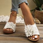 Comfortable Non-Slip Solid Color Open-Toe Wedge Sandals For Women, All Day Walking, Breathable & Lightweight