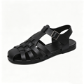 Classic Leather Weave Casual Flat Sandals Non Slip Outdoor Daily Footwear