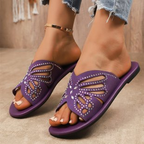 Women's Hollow-Out Rhinestone Slide Sandals, New Summer 2026