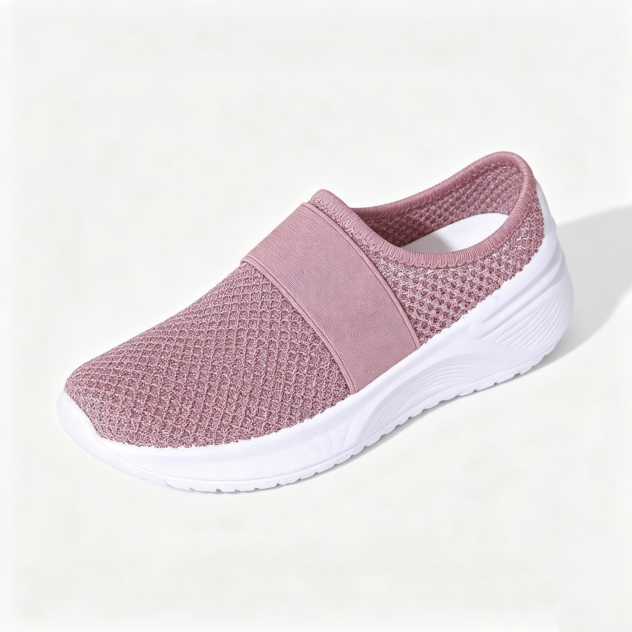 Summer Air Mesh Slip On Trainers | Comfort Open Back Casual Walking Footwear
