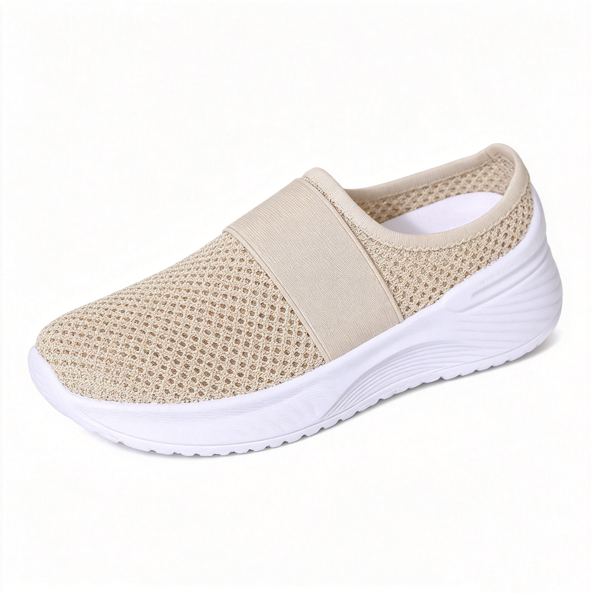 Summer Air Mesh Slip On Trainers | Comfort Open Back Casual Walking Footwear