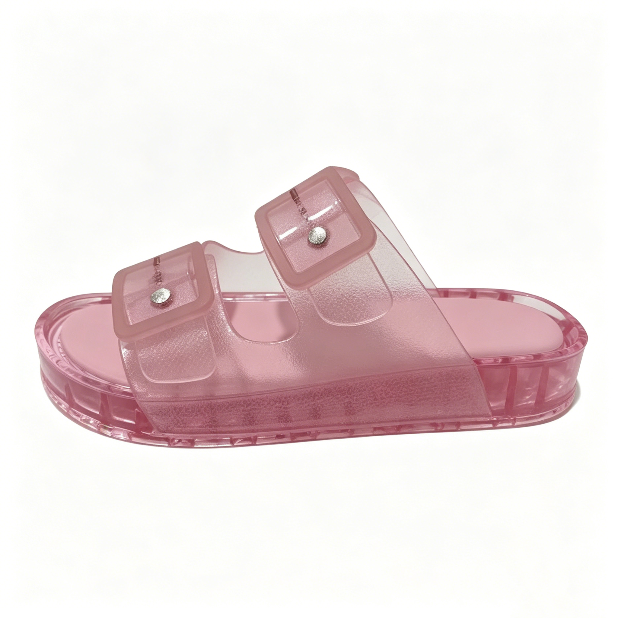 Summer Essential Jelly Slides | Trendy Transparent Buckle Sandals for Women