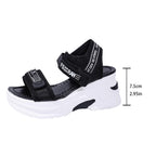 💝Summer Sale⭐❤2026 Summer Women's One Strap Hook & Loop Wedge Platform Sandals Fashion Versatile Beach Casual Shoes