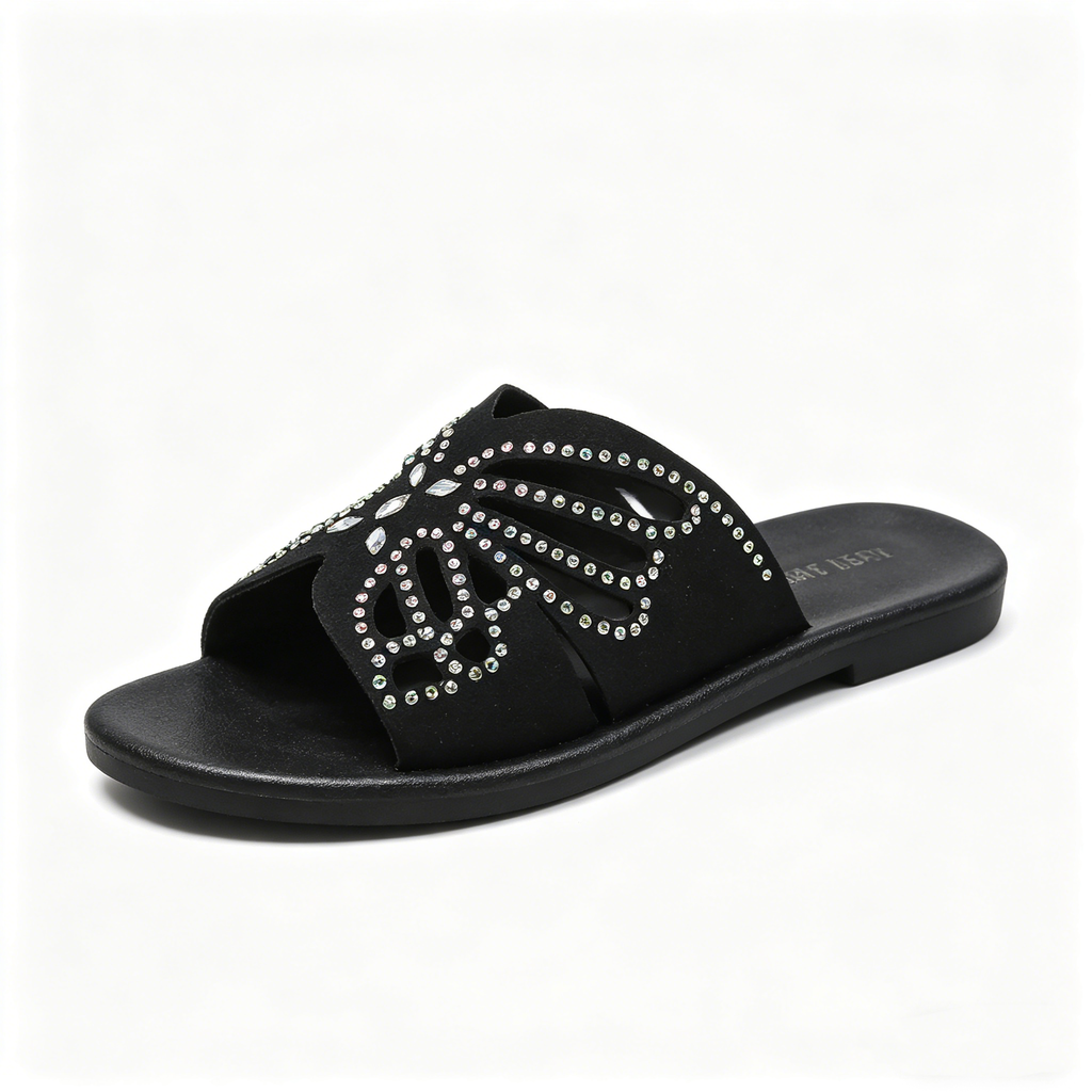 Women's Hollow-Out Rhinestone Slide Sandals, New Summer 2026