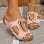 Summer Comfort Wedge Slippers with Non-slip Sole