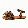 Cute Fabric Bow Elastic Back Strap Sandals for Beach & Casual Summer Outfit