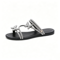Women's Rhinestone Butterfly Slide Sandals, Shiny Crystal Flat Slippers, Glamorous Summer Open-Toe Sandals