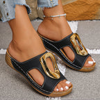 Summer Comfort Wedge Slippers with Non-slip Sole