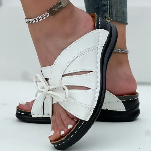 ⭐ Last Day Sale 50% OFF🔥Vintage Premium Orthopedic Open Toe Summer Wedges Platform Sandals 2026